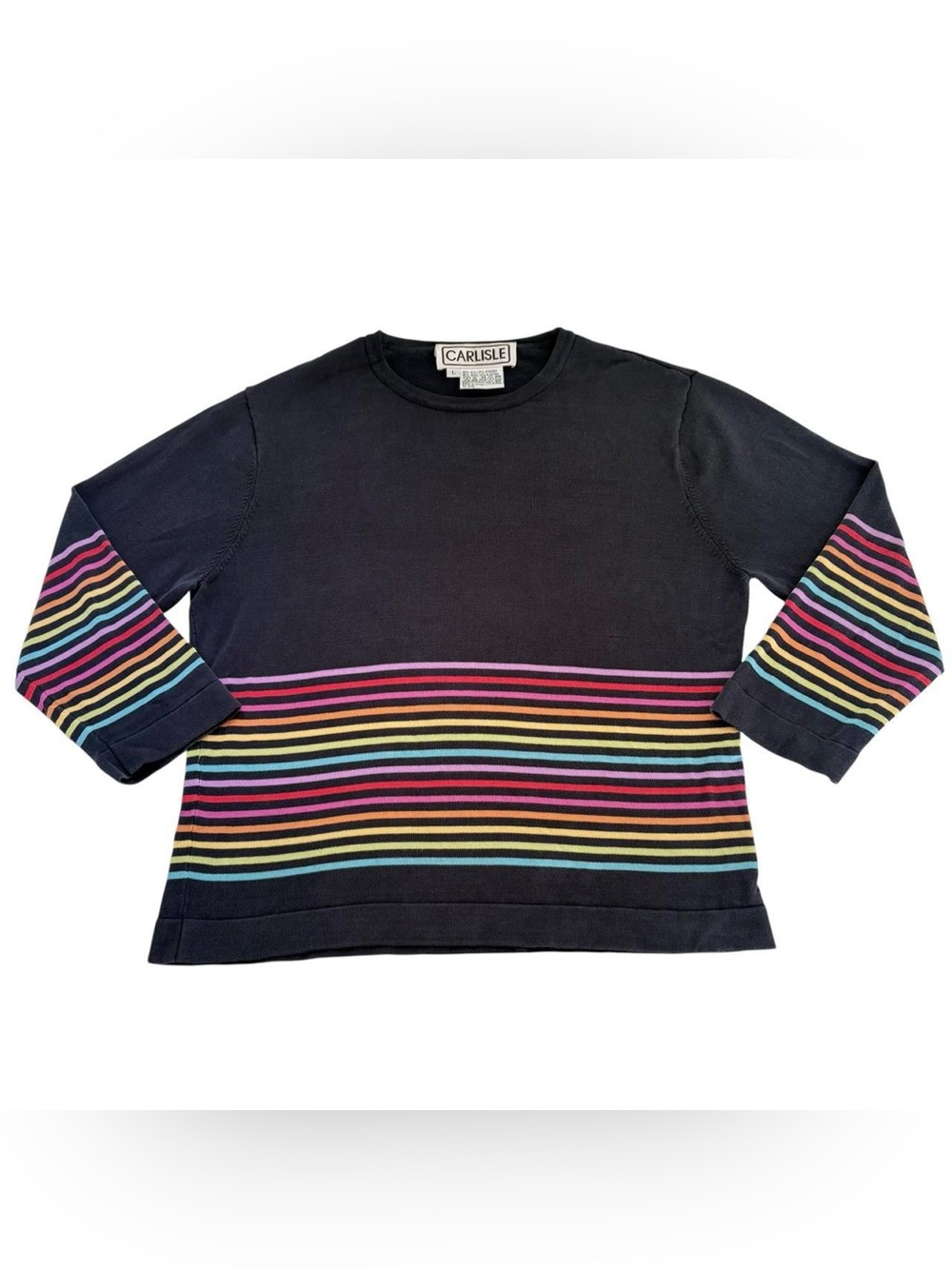 Carlisle Silk Rainbow Stripe Top